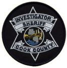 COOK COUNTY SHERIFF INVESTIGATOR - 4" Circle Badge Patch